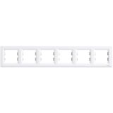 Schneider Electric EPH5800621 Asfora Beyaz 6lı Yatay Çerçeve