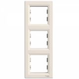 Schneider Electric EPH5810323 3606480527371 Asfora Krem Üçlü Dikey Çerçeve