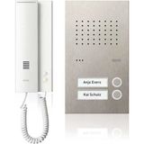 Schneider Electric Ritto Kapı İnterkom Sistemi, Acero Pur, İki Aileli Ev İçin Komple Ses Seti, Paslanmaz Çelik/Beyaz, Ürün Numarası Rge181822