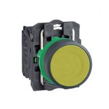 Schneider Electric XB5AA51 Sarı Ø22 Yaylı Dönüş 1Na İşaretsiz Buton