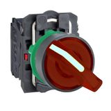 Schneider Electric XB5AK124B5 Işikli Mandal Kirmizi Led 0-1 1Na+1Nk 24Vac/Dc