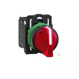 Schneider Electric XB5AK134M5 Kırmızı Işıklı Mandal Ø22 3 Konumlu Sabit 1Na+1Nk 230V Buton