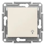 Schneider EPH0970123 Asfora Krem Işık İşaretli Çerçevesiz Light Anahtar
