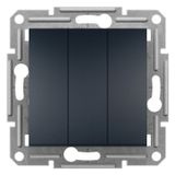 Schneider EPH2100171 Asfora 3 Circuits Switch Anthracite