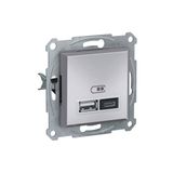 Schneider EPH2700361 Asfora 2li 2.4 Alüminyum Çerçeveli USB Prizi