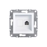 Schneider EPH4170121 Asfora Beyaz Tekli Telefon Prizi - Çerçevesiz