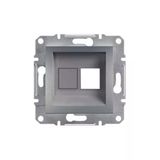 Schneider EPH4300162-02 Asfora Çelik Tekli Rj45 Konnektörsüz Priz