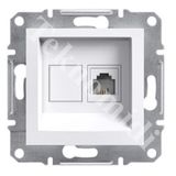 Schneider EPH4700121 Asfora Tekli Beyaz RJ45 CAT6 UTP Telefon Prizi