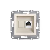 Schneider EPH4770123 Asfora Tekli Krem RJ45 CAT6 UTP Data Prizi Çerçevesiz