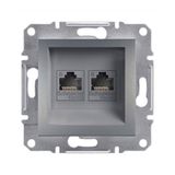 Schneider EPH4800162 Asfora Çelik 2xRJ45 Cat 6 Utp
