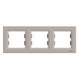 Schneider EPH5800369 Asfora Bronz 3'lü Yatay Çerçeve
