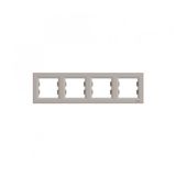 Schneider EPH5800469 Asfora Bronz 4'lü Yatay Çerçeve