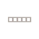 Schneider EPH5800569 Electric Asfora Bronz Beşli Yatay Çerçeve