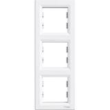 Schneider EPH5810321 Asfora Beyaz Dikey Üçlü Çerçeve
