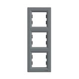 Schneider EPH5810362 Asfora Çelik 3'lü Dikey Çerçeve