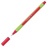 Schneider Fineliner Kırmızı Keçeli Kalem 0,4 mm Ergonomik Tutuş ile Rahat Yazma