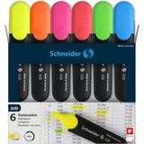 Schneider Job Fosforlu Kalem Seti 6 Adet Canlı Renkler Ergonomik Tasarım ile Kullanım Kolaylığı