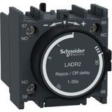 Schneider Ladr2 ,LC1D Kontaktör Için Bırakmada Gecikmeli KONTAK-1A1K Mekanik Zaman Kontak - BIRAKMADA GECİKME