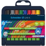 Schneider Link IT Fineliner (keçeli kalem ile 1,0 mm Çizgi kalınlığı, kolayca birleştirin ve isteğe göre kombine edilebilir) 8er Pack