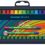 Schneider Link-It keçeli kalem (1,0 mm çizgi kalınlığına sahip keçeli kalemler, kolayca birbirine geçirin ve istediğiniz şekilde kombine edin) 16'lı kalem kutusu sınıflandırılmış