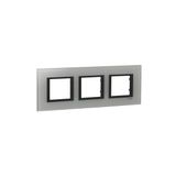 Schneider MGU68.006.7C2 Unica Class Beyaz Cam 3'lü Yatay Anahtar Priz Çerçevesi