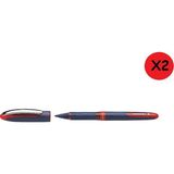 Schneider One Business 0,6 Mm Roller İmza Kalemi Kırmızı 2 Adet - 2'li