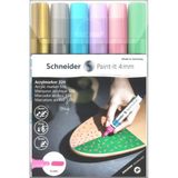 Schneider Paint-It 320 Akrilik Marker Kalem 4 mm 6 Renk Kalem Seti-2 (120296) - Yok