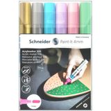 Schneider Paint-İt 320 Akrilik Marker Kalem 4 Mm 6 Renk Kalem Seti-2 (120296)