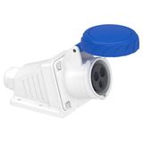 Schneider PKF16W423 Pratika 200-250V AC 3x16A 2P+E Monofaze IP44 Vida Bağlantılı Eğik Duvar Prizi