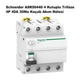 Schneider Schneıder A9R50440 4X40A 30MA Ac Tip Kaçak Akım Koruma Rölesi