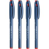 Schneıder Topball 857 Konik Uçlu Roller Kalem 0,6 mm Kırmızı ( 4 Adet ) - Uç Kalınlığı
