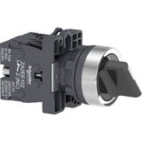 Schneider XA2-ED25 0-1 1NA+1NK Siyah Mandal Buton