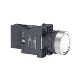 Schneider XA2-EW31B1 24VAC-DC Işıklı Yaylı Beyaz Buton