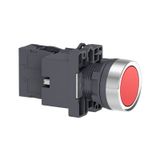 Schneider XA2-EW34B1 24VAC-DC Işıklı Yaylı Kırmızı Buton
