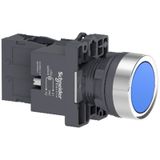 Schneider XA2-EW36B1 24VAC-DC Işıklı Yaylı Mavi Buton