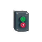 Schneider XALD213 Start Stop Butonu Kutusu (1-0) İşaretli Koyu Gri İstasyon - Yeşil Sıva Altı/kırmızı Sıva Altı Buton Ø22 yaylı dönüş