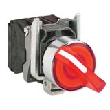 Schneider XB4-BK134B5 Işıklı Kırmızı Mandal Buton