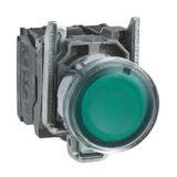 Schneider XB4-BW33M5 Korumalı Ledli Işıklı Yeşil Buton