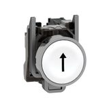Schneider XB4BA3341 22 mm 1NA Yaylı Dönüşlü Beyaz Yukarı Ok İşaretli Buton