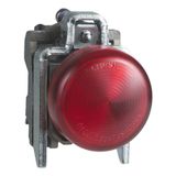 Schneider XB4BV64 <=250V Ba9S Ampul İçin Kırmızı Eksiksiz Pilot Işığı Ø22 Düz Lens