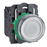 Schneider XB5-AW31B5 24V AC-DC Işıklı Beyaz Yaylı Buton