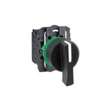 Schneider XB5AJ33 2NA 22 mm 3 Konumlu Siyah Mandal Buton