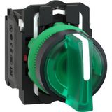 Schneider XB5AK133M5 ,3-KONUM/KONTAK-1A1K YEŞIL-220V Kalıcı M22 Anahtar