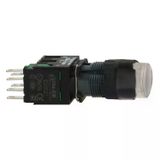 Schneider XB6AW1B1B 16 mm 12-24V 1NA Yaylı Dönüşlü Beyaz Çıkık Işıklı Buton