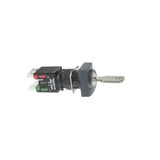 Schneider XB6DGC5B 16 mm 1NA+1NK 2 Konumlu Sabit Siyah Dikdörtgen Mandal Buton