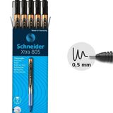 Schneider Xtra 805 0.5 Siyah 10'lu Set İğne Uçlu Kalem