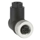 Schneider XZ-CC12FCM40B M12 4 Pinli 90 Derece Konnektör