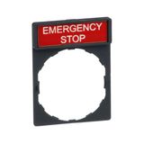 Schneider ZBY2330 8x27 mm Emergency Stop Etiketli için 30x40 mm Tutucu