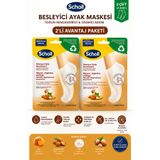 Scholl Besleyici Ayak Maskesi 1 Çift - Bal, Badem, Üre ve Shea Yağı İçeren Yoğun Nemlendirici Bakım Maskesi X 2 Adet