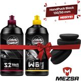 Scholl Concepts S2 Black High Performance Compound 500 ml + W6 Black Coatwax 500 ml + Hand Puck Black 130/50 Mm(Hediye) - Siyah